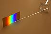 [prism breaks up white light into rainbow]