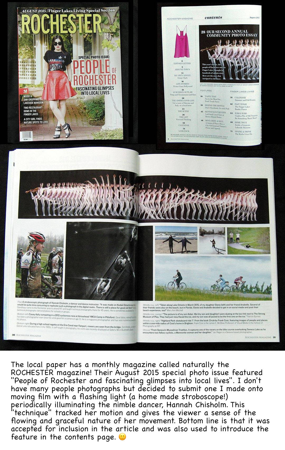 Stroboscopic dancer in rochester magazine